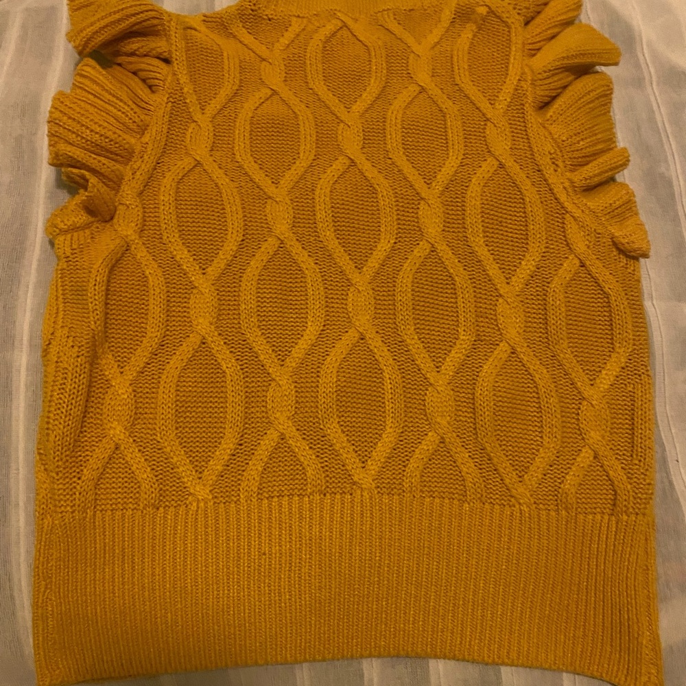 SHEIN SO CUTE FALL PERFECTION SWEATER VEST IN MUSTARD SMALL